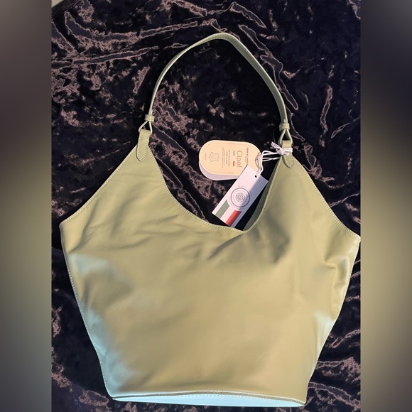 Viola Castellani Italian Leather Hobo Shoulder Bag - Picture 5 of 8